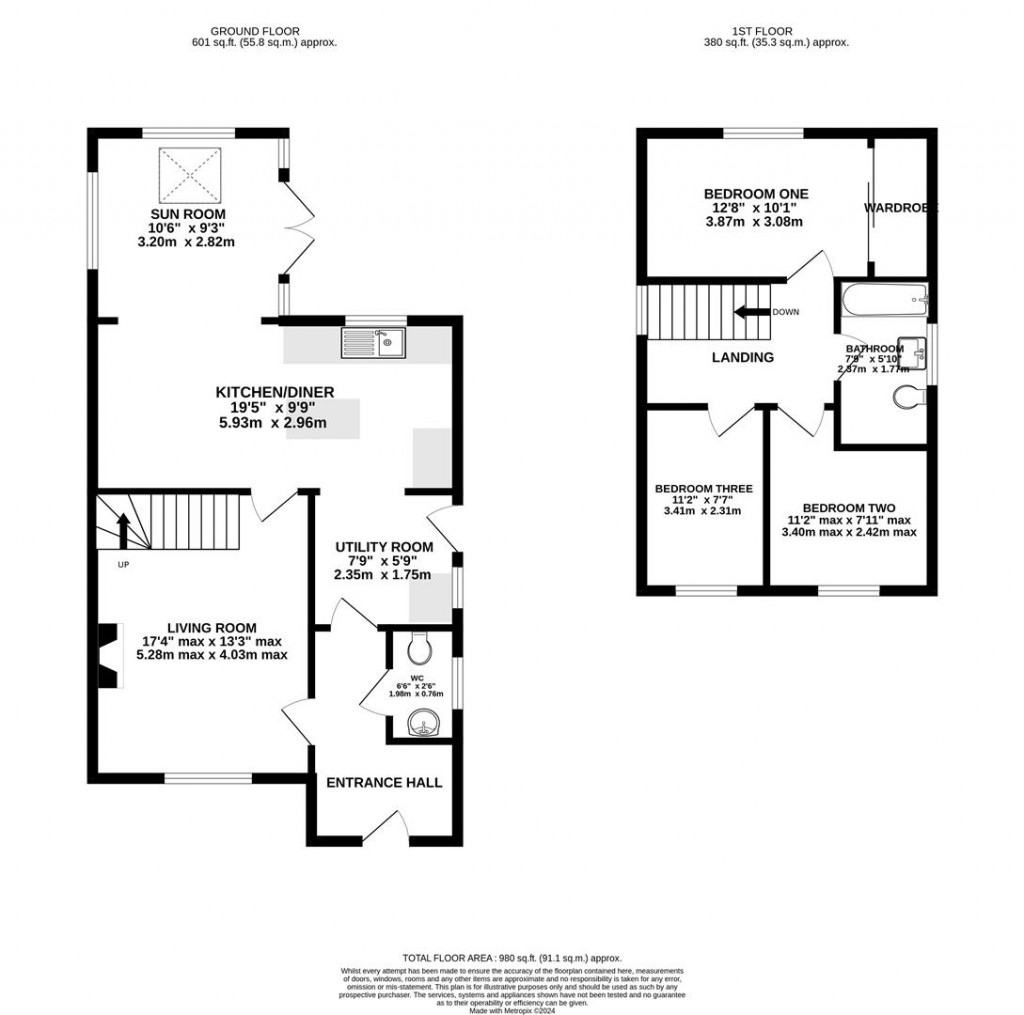 Floorplans For Blinkhorns Bridge Lane, Gloucester