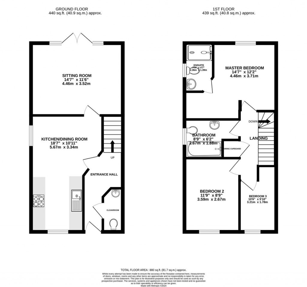 Floorplans For Alfred Underwood Way, Great Oldbury, Stonehouse