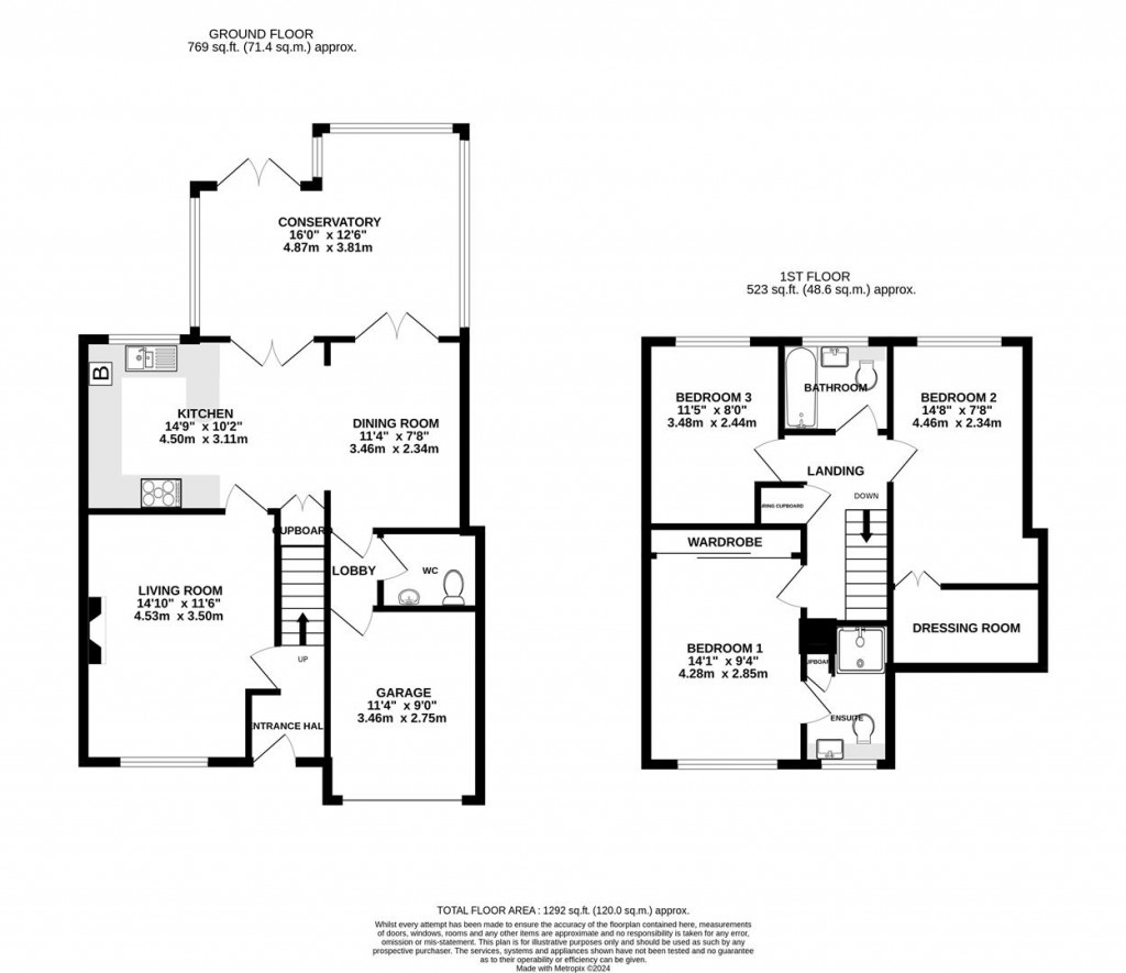 Floorplans For Fircroft Close, Hucclecote, Gloucester