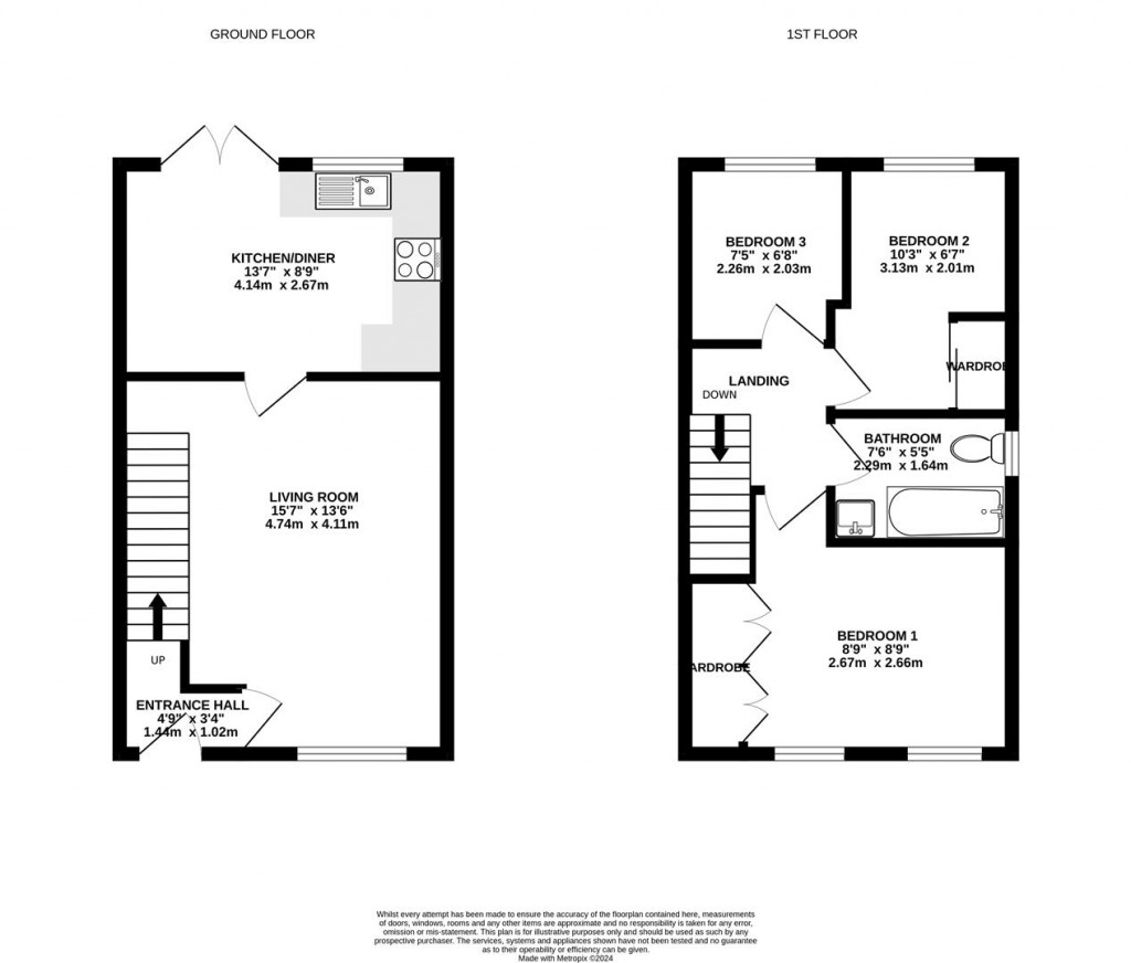 Floorplans For St. Vincent Way, Churchdown, Gloucester