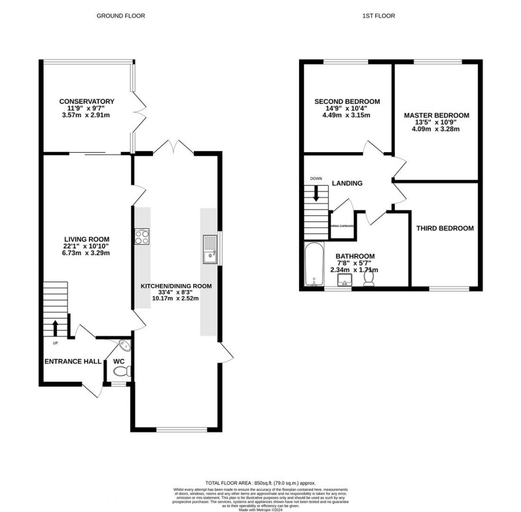 Floorplans For Oak Way, Huntley