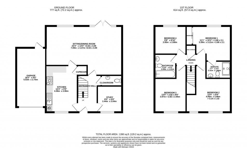 Floorplans For Arlington Road, Brockworth, Gloucester