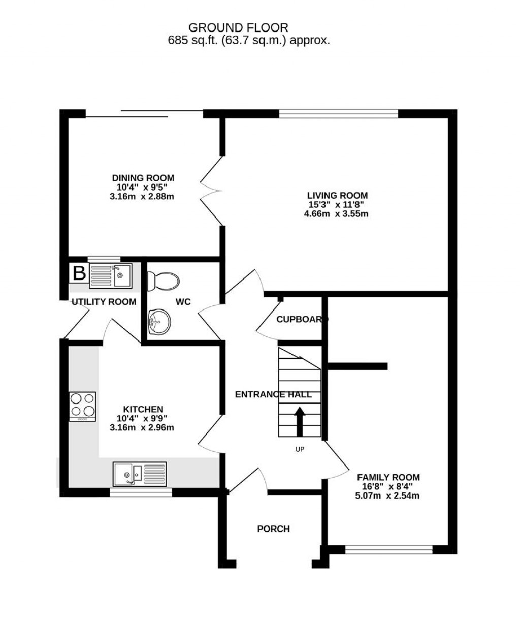 Floorplans For Stocken Close, Hucclecote, Gloucester