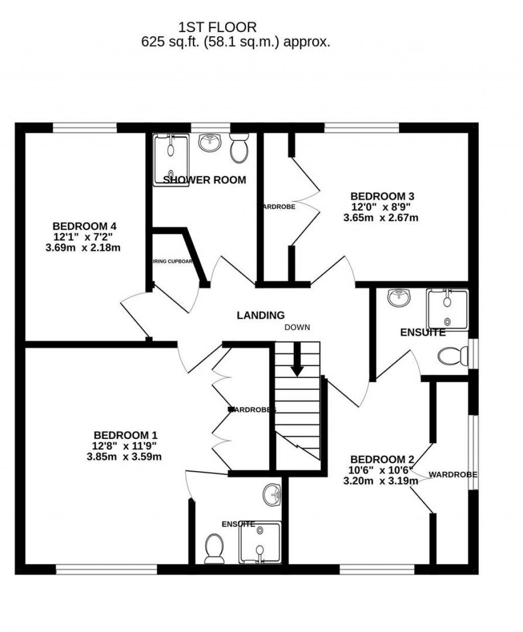 Floorplans For Stocken Close, Hucclecote, Gloucester