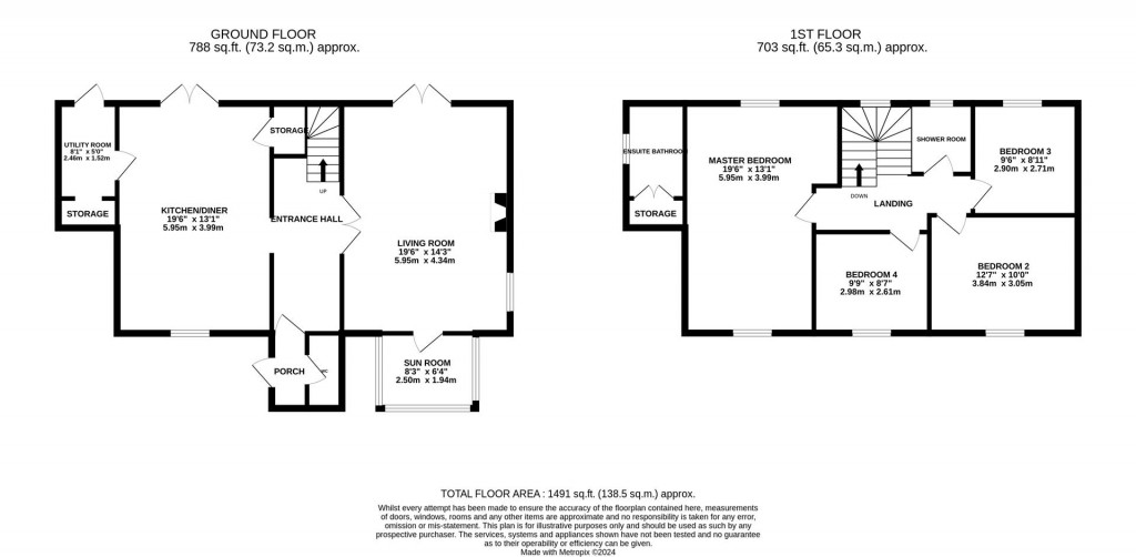 Floorplans For Lea, Ross-On-Wye