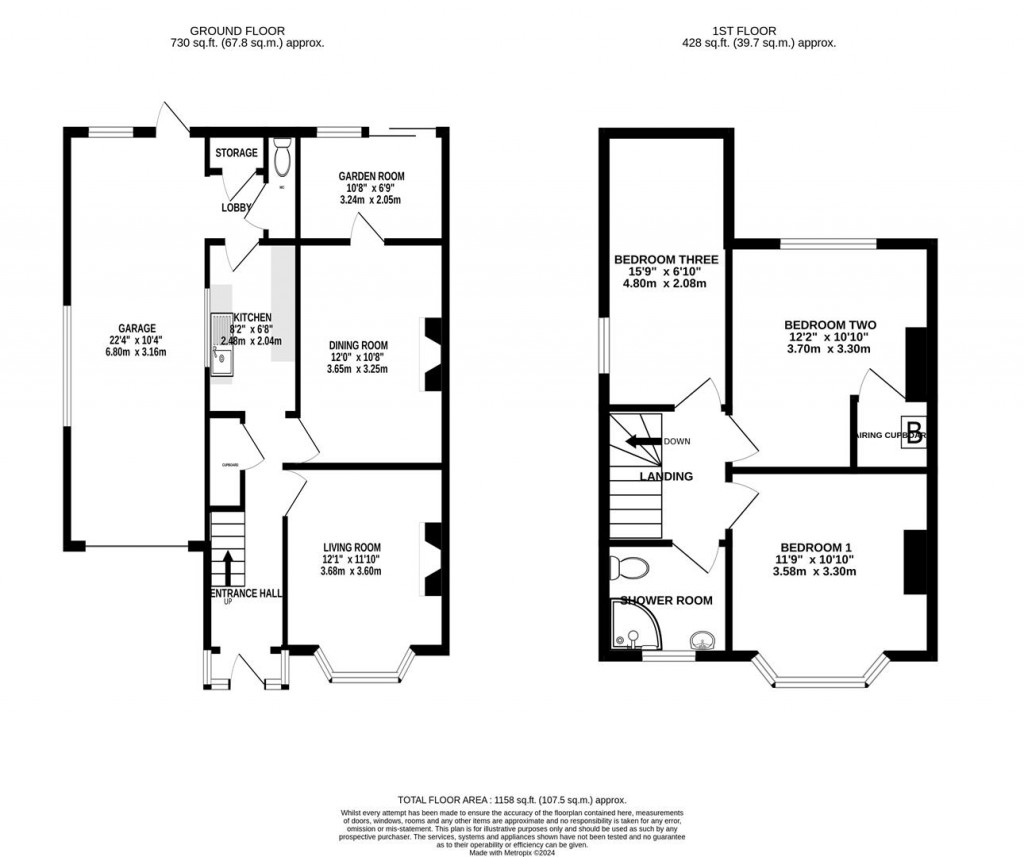 Floorplans For Trevor Road, Hucclecote, Gloucester