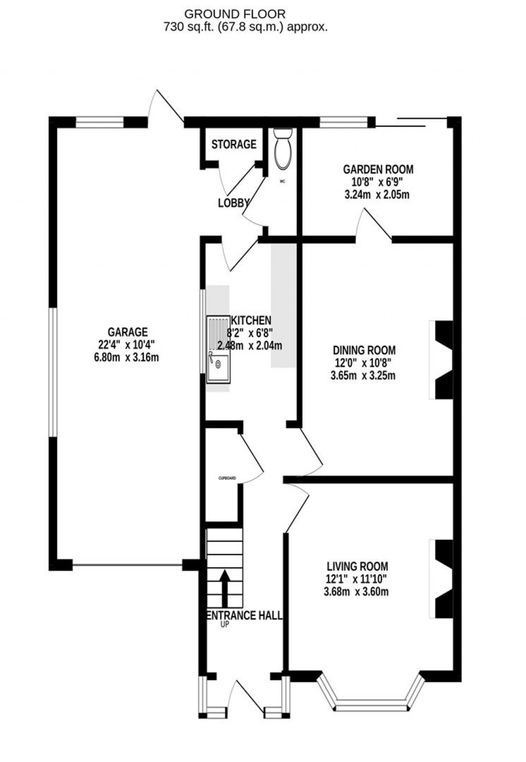 Floorplans For Trevor Road, Hucclecote, Gloucester