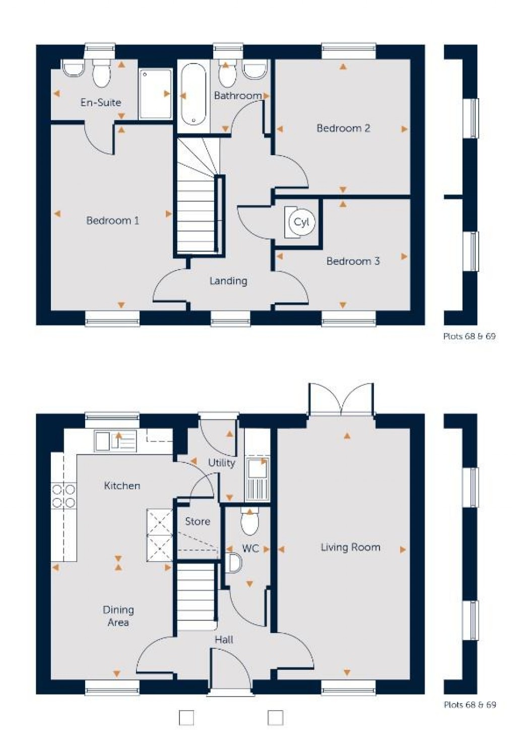 Floorplans For Priory Meadows, Hempsted Lane, Gloucester