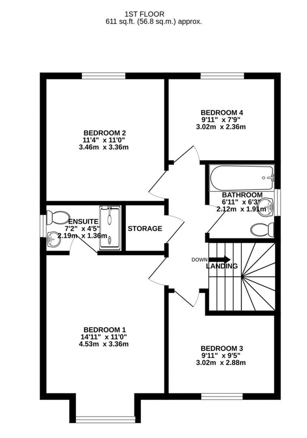 Floorplans For Furrow Close, Brockworth