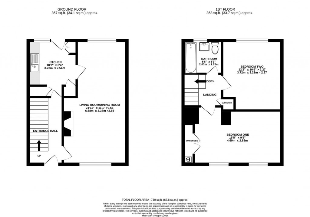 Floorplans For Moorfield Road, Brockworth, Gloucester