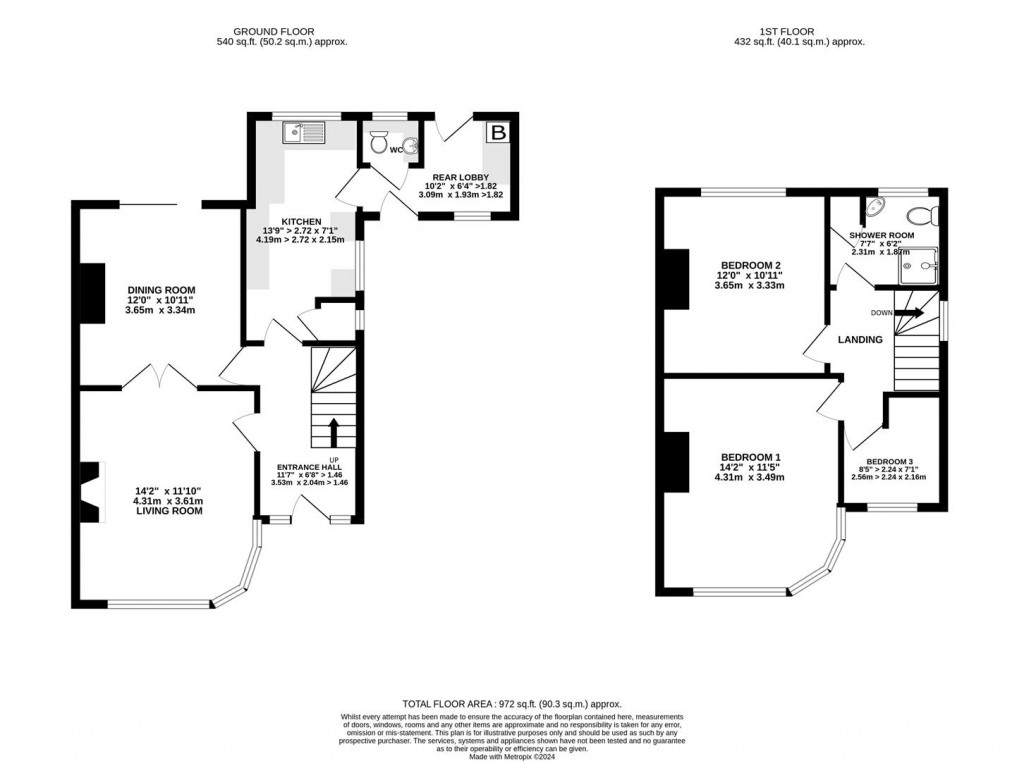 Floorplans For Westfield Road, Brockworth, Gloucester