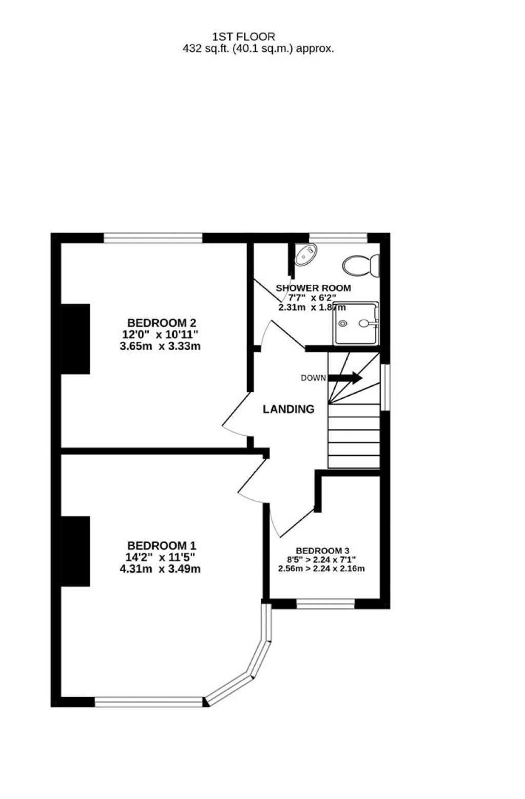 Floorplans For Westfield Road, Brockworth, Gloucester