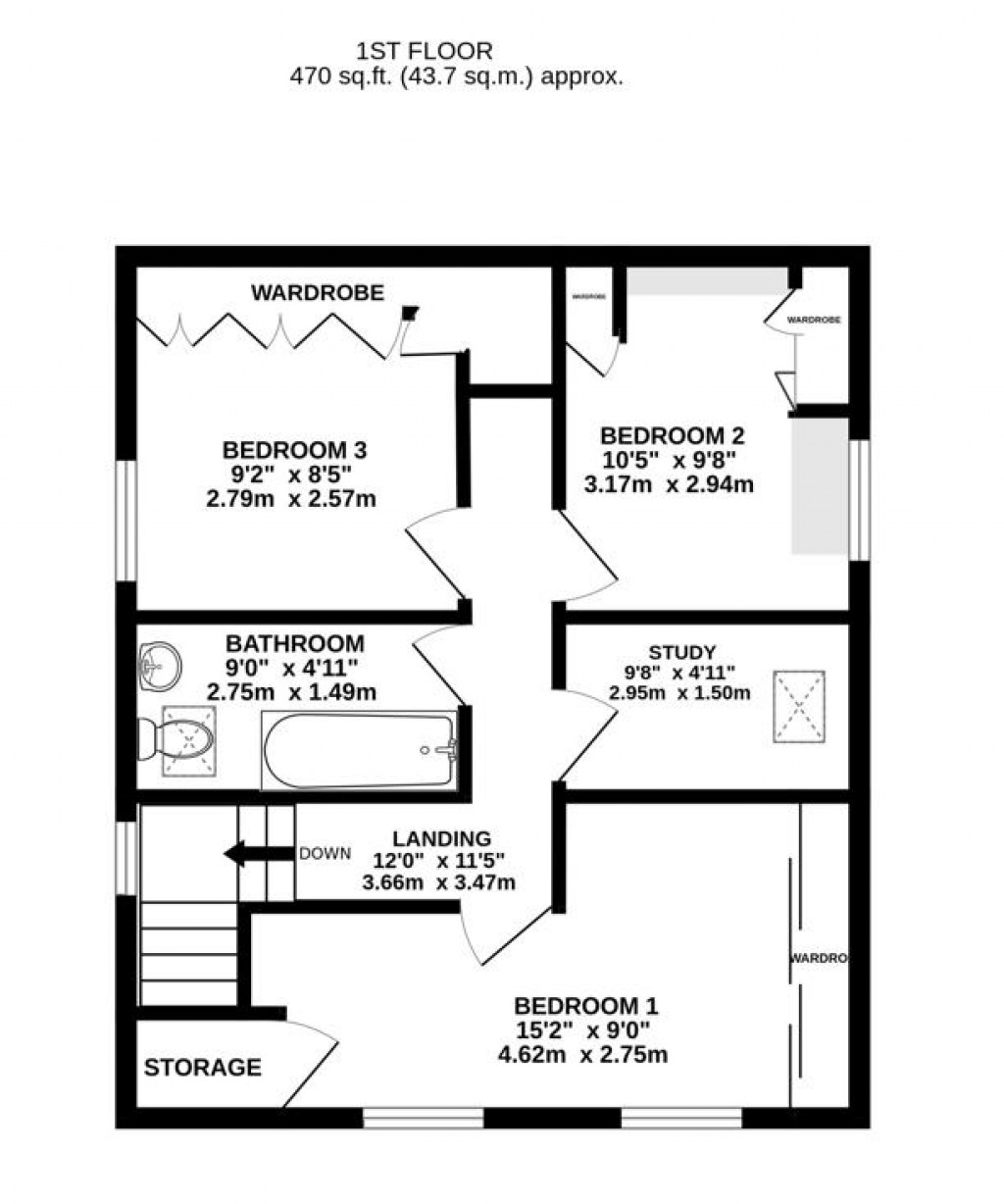 Floorplans For Marsh Road, Leonard Stanley, Stonehouse