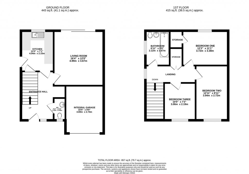 Floorplans For Larkham Close, Matson, Gloucester