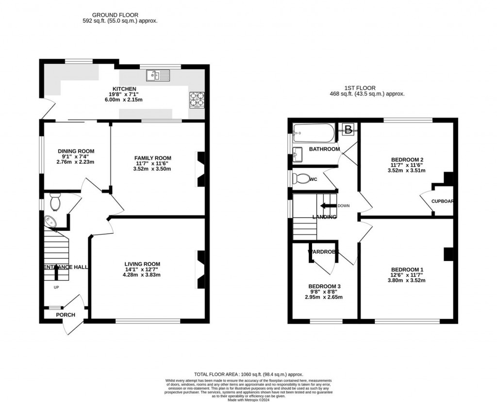 Floorplans For Sandycroft Road, Churchdown, Gloucester