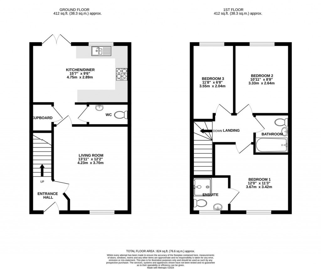 Floorplans For Martyn Close, Brockworth, Gloucester