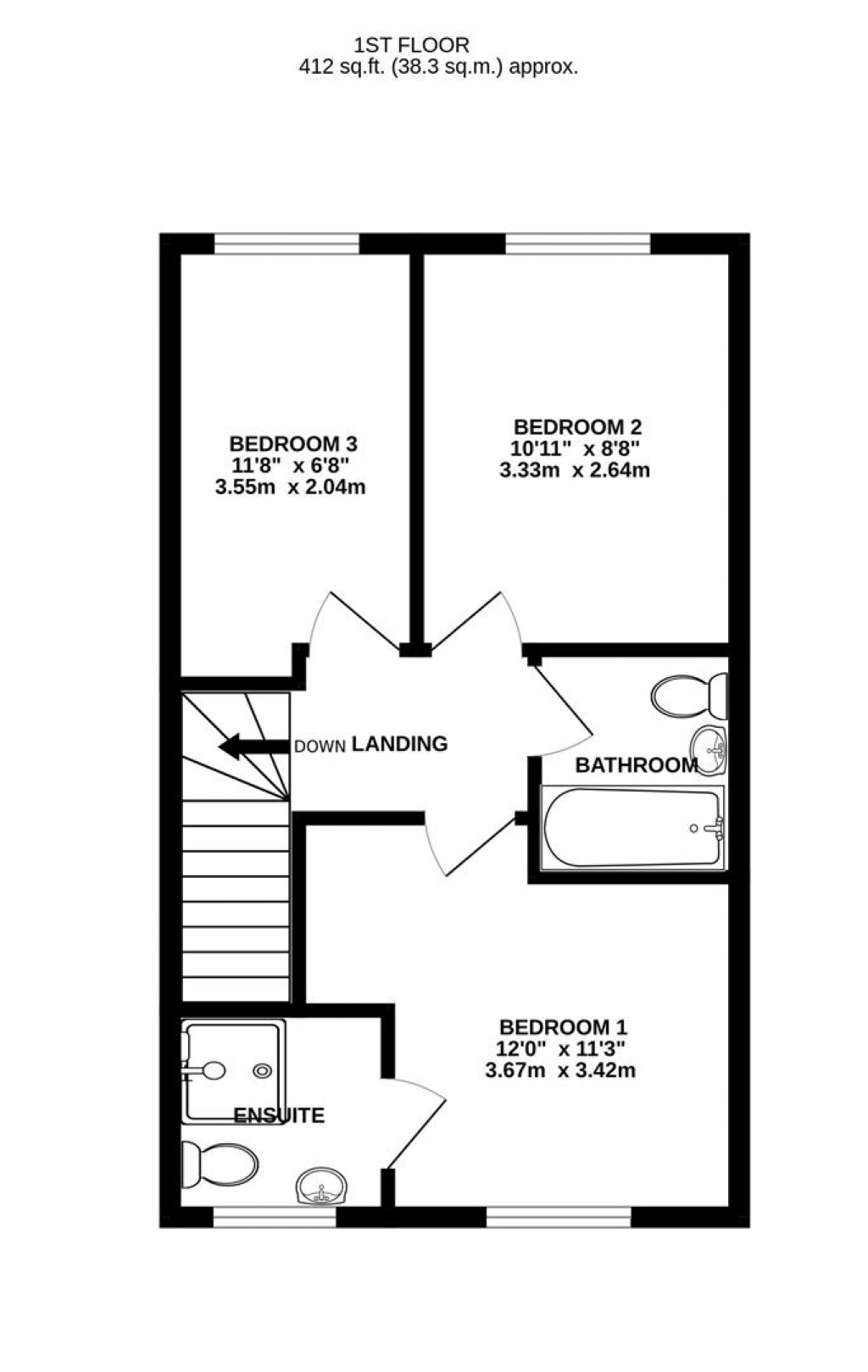 Floorplans For Martyn Close, Brockworth, Gloucester