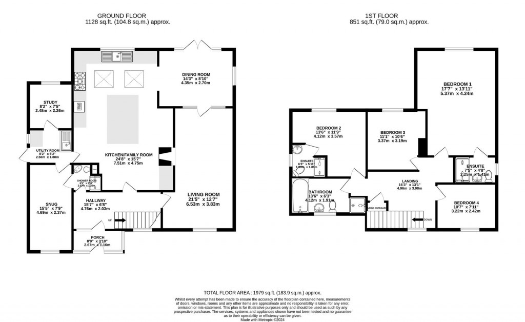 Floorplans For Glebe Close, Frampton On Severn