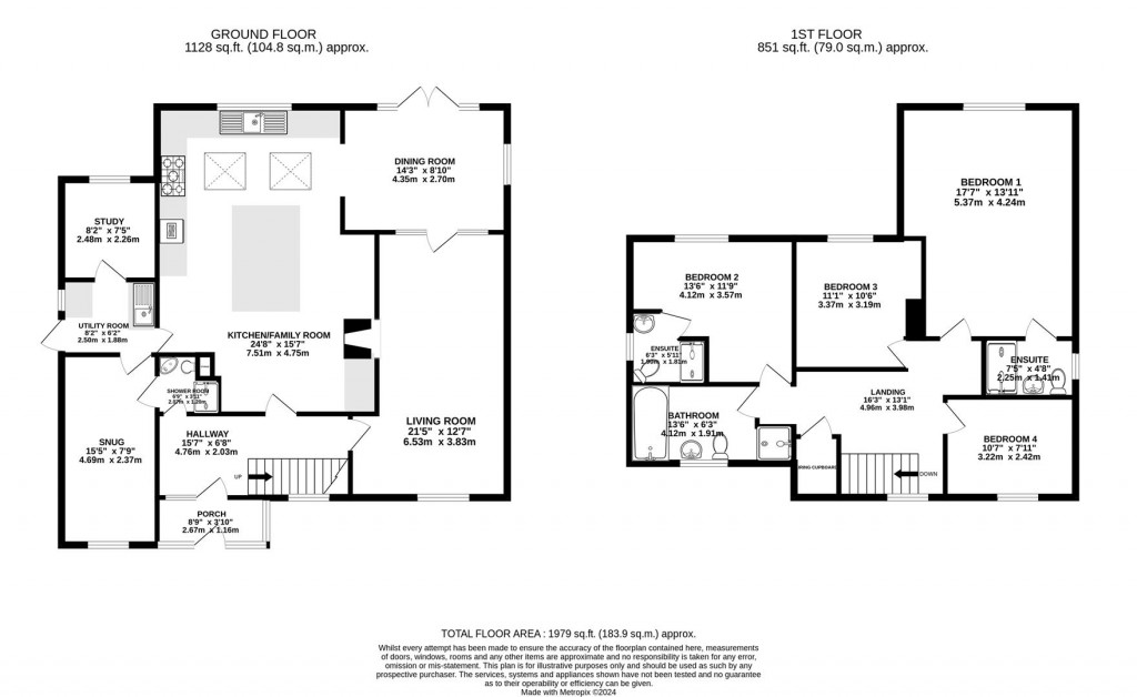 Floorplans For Glebe Close, Frampton On Severn