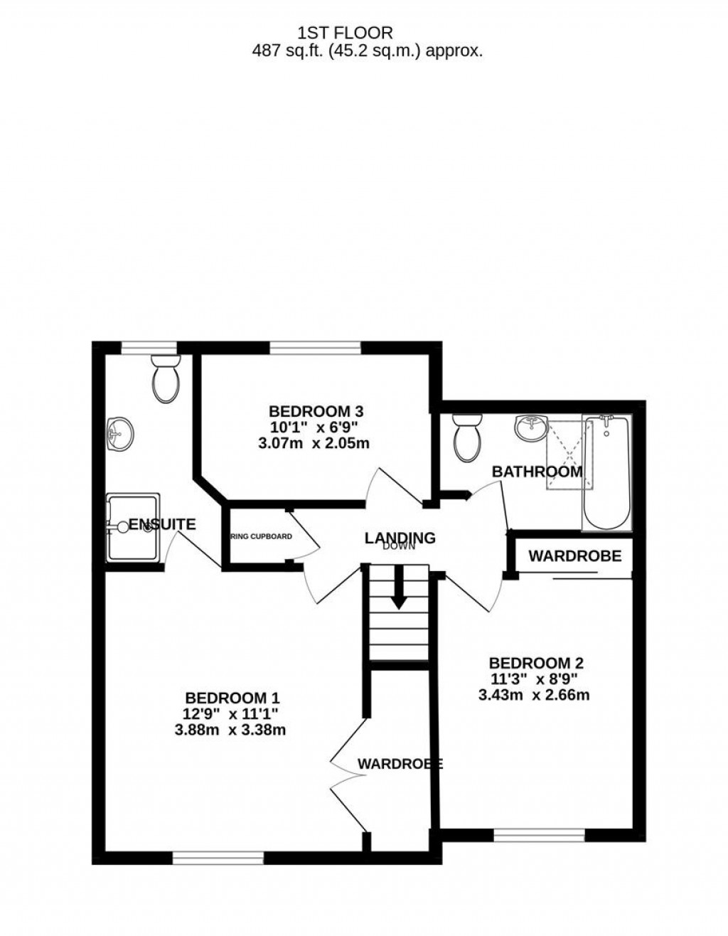 Floorplans For Berkeley Close, Hucclecote, Gloucester