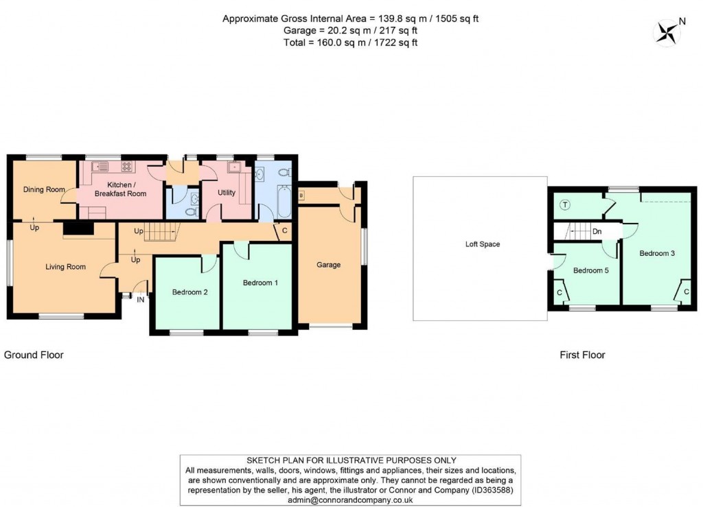 Floorplans For Huntley Road, Tibberton, Gloucester