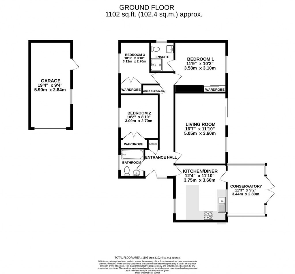 Floorplans For Walton Close, Upton St. Leonards, Gloucester