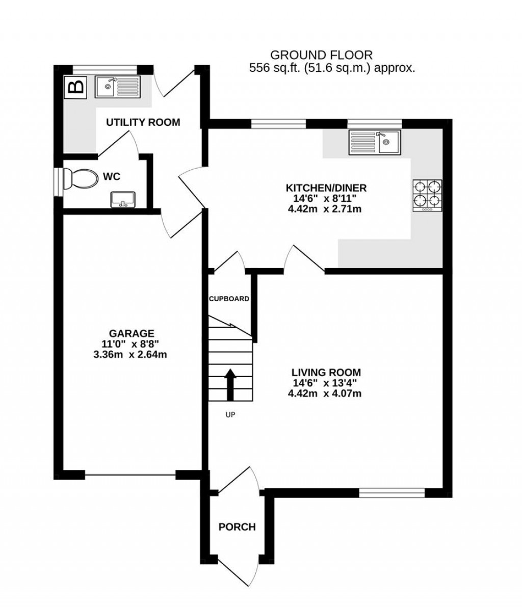 Floorplans For James Way, Hucclecote, Gloucester