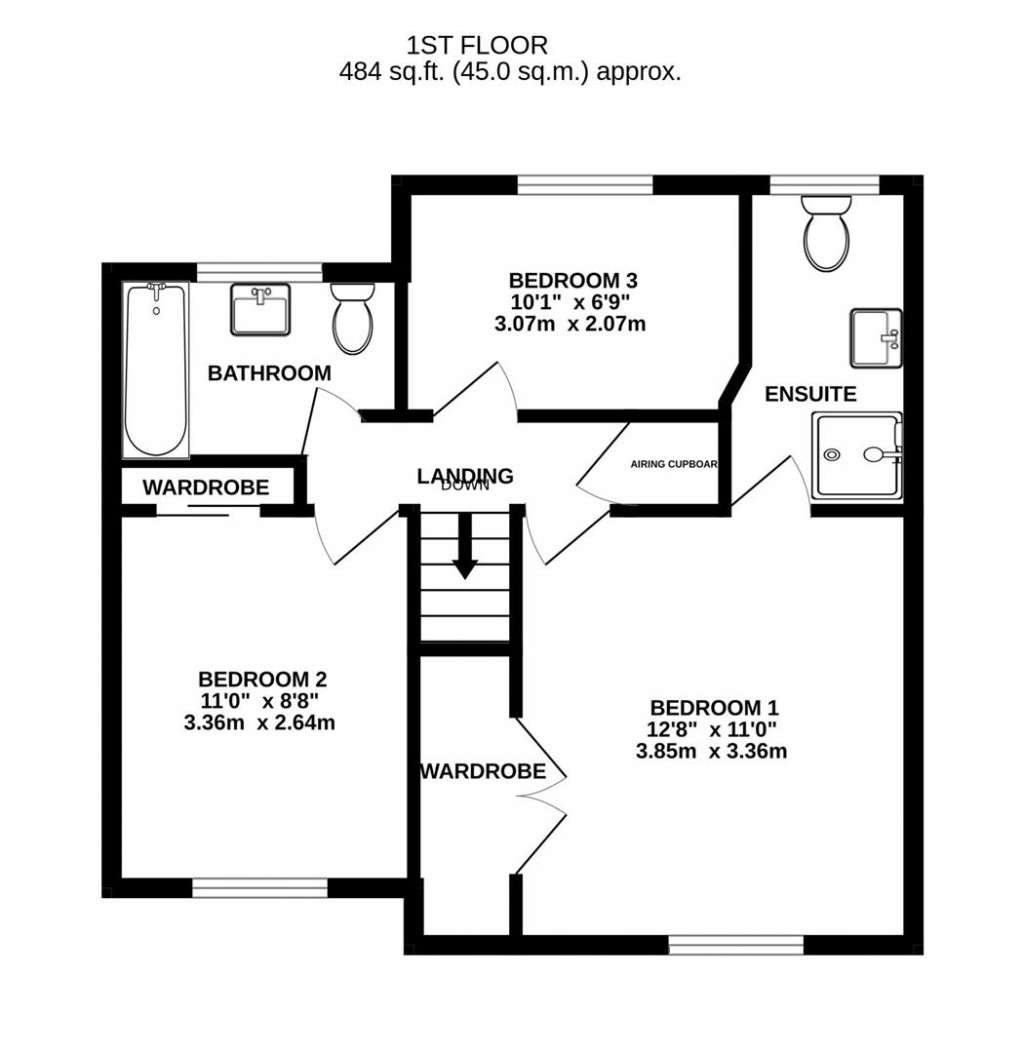 Floorplans For James Way, Hucclecote, Gloucester