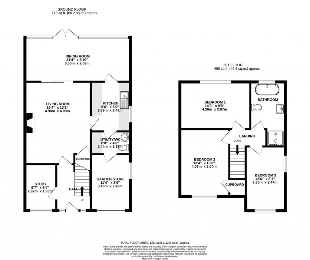 Floorplans For Erminster Drive, Hucclecote, Gloucester