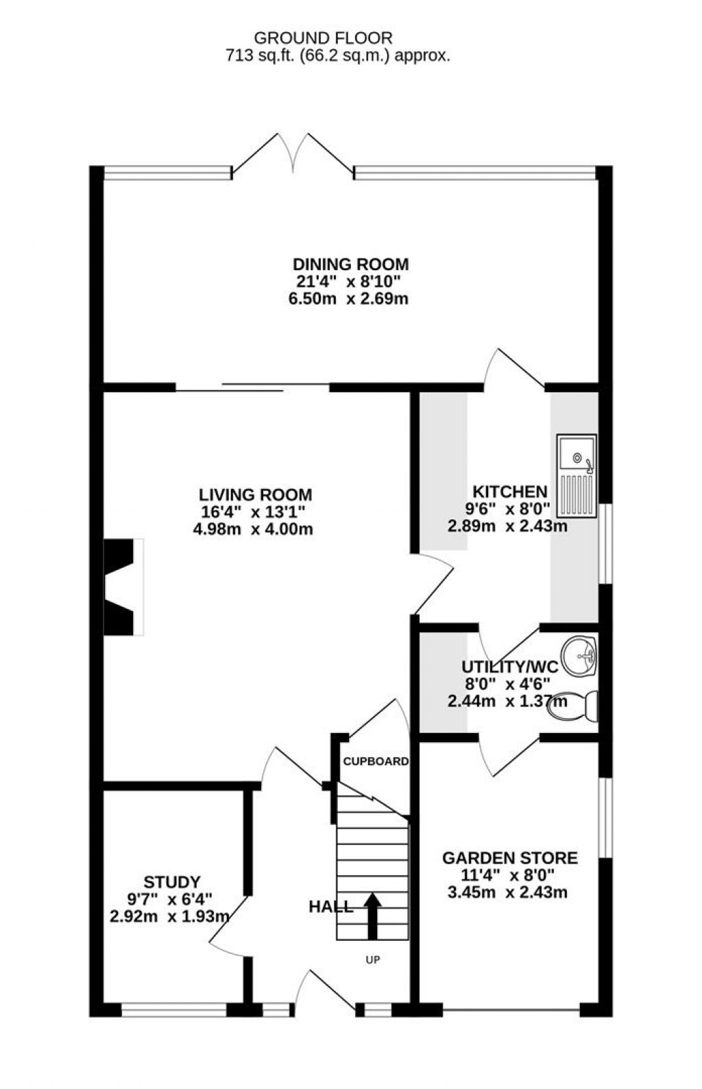 Floorplans For Erminster Drive, Hucclecote, Gloucester