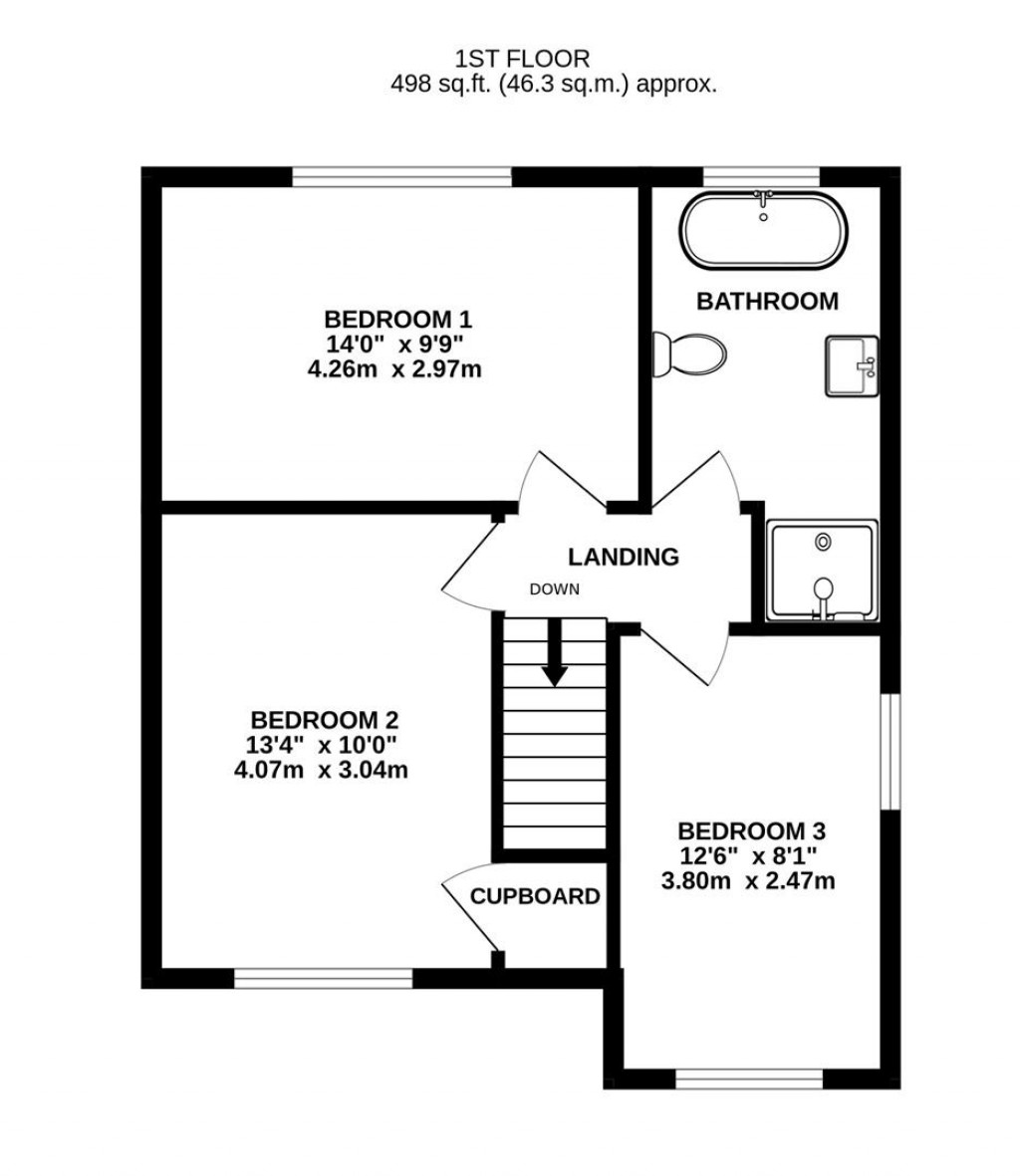 Floorplans For Erminster Drive, Hucclecote, Gloucester