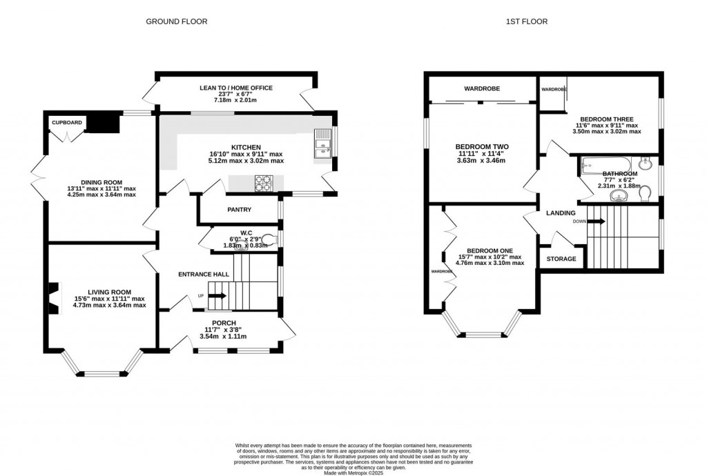 Floorplans For Waverley Road, Longlevens, Gloucester