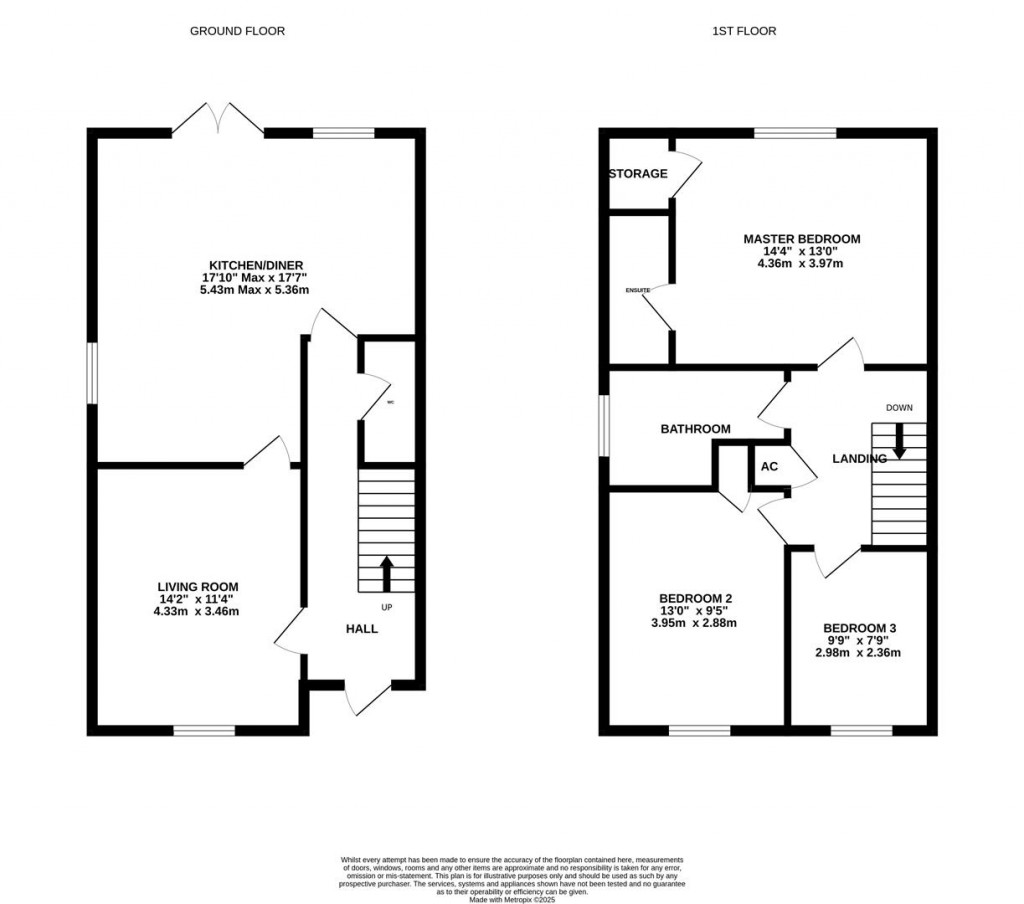 Floorplans For Sandfields, Bromsberrow Heath, Ledbury