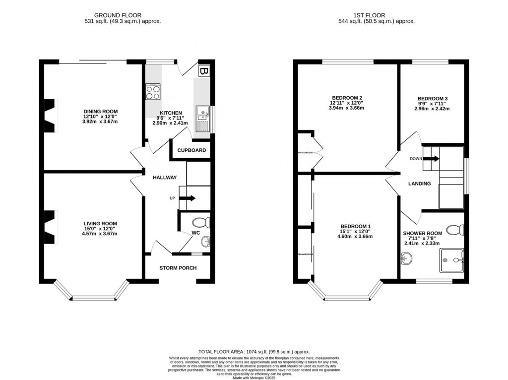 Floorplans For Barnwood Avenue, Gloucester