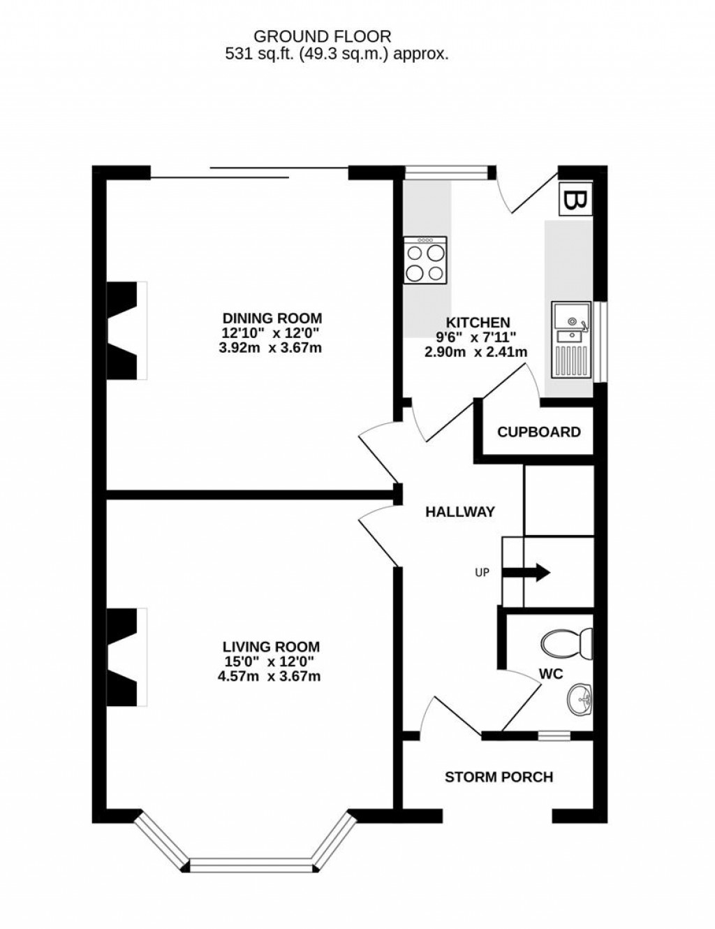 Floorplans For Barnwood Avenue, Gloucester